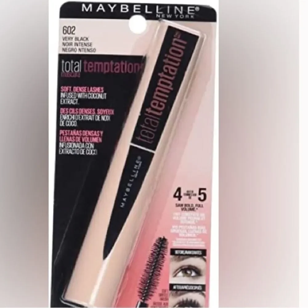 🦋 Maybelline Total Temptation Mascara Blackest Black New Full Size